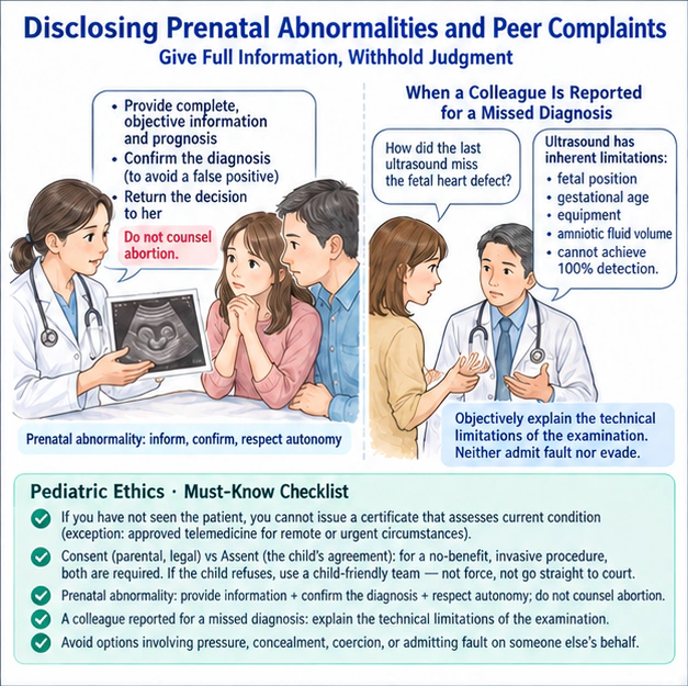 Academic diagram for Disclosing Prenatal Abnormalities and Peer Complaints: Give Full Information, Withhold Judgment, based on the complete English source passage.