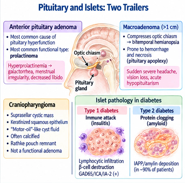 Academic diagram for Pituitary and Islets: Two Trailers, based on the complete English source passage.